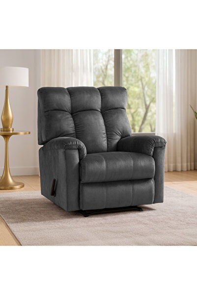 BACK COMFORT كرسي هزاز من برايم فيلفيت، مع مسند ظهر ومسند قدم قابلين للتعديل