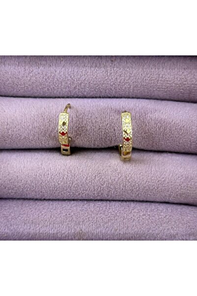 BY YASİN TOPÇU أقراط من الفولاذ باللون الذهبي