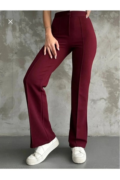 NEVVARE Women's Black High Waist Slim-fit Flare Leg Palazzo Pants