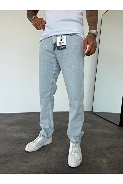 KağanKY Buz Mavi Likralı Regular Fit Jean