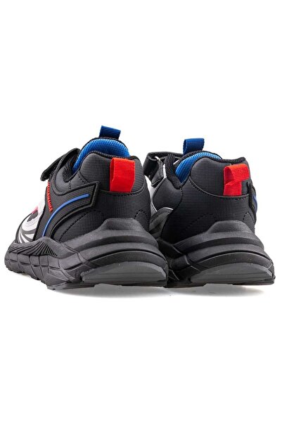 Promax 1987 Ortopedik Erkek Çocuk Siyah/Kırmızı Suya Dayanıklı Rahat Sneaker