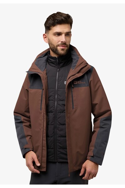 Jack Wolfskin Jasper 3IN1 Erkek Outdor Mont Kahve.
