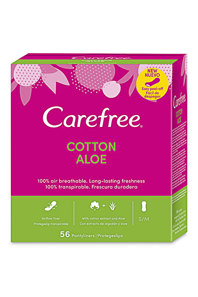 Carefree Daily pads, Normal Aloe, 56 pieces