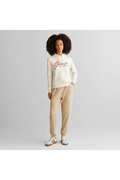 Gant Kadın Bej Regular Fit Logolu Eşofman Altı