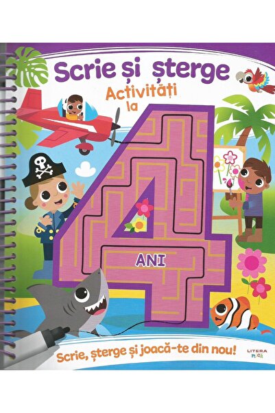 Editura Litera Scrie si sterge. Activitati la 4 ani
