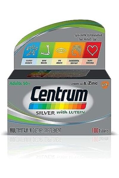 Centrum Silver for Adults, 100 Tablets, Collagen, Pills