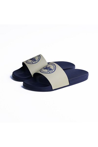 Onda College Comfortable, Light Weight & Stylish Slide Slipper for Men Navy * OFF White