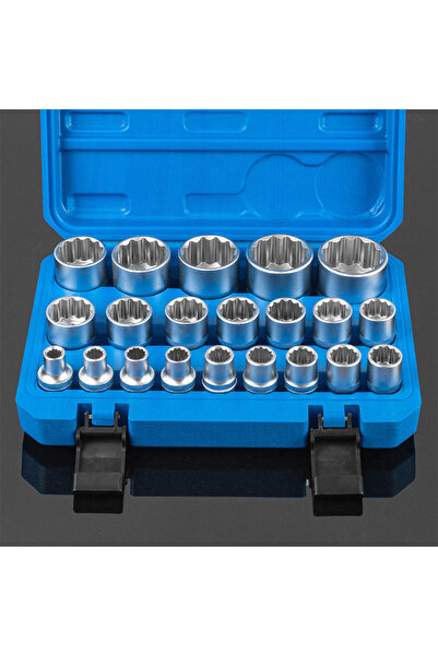 VIKTEC 1/2 Yıldız Lokma Takımı 12 Köşeli (8-9-10-11-12-13-14-15-16-17-18-19-20-21-22-24-27-30-32 mm)