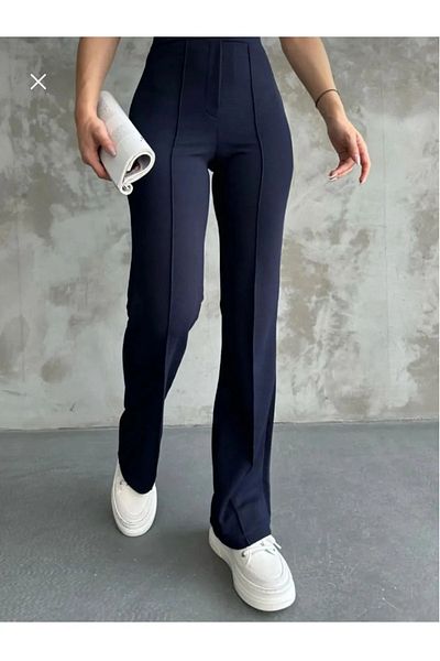 NEVVARE Women's Black High Waist Slim-fit Flare Leg Palazzo Pants
