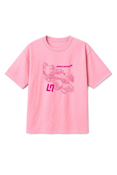 Altair Tr تي شيرت مطبوع عليه سيارة ماكلارين F1 باللون الوردي للجنسين