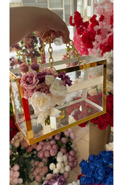 Pingolo Gelin Bohçası Damat Bohçası Şeffaf Pileksi Tasarım Çanta