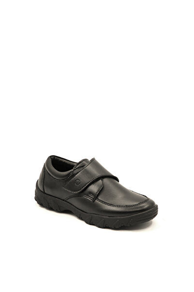 Geoomnii Black School Shoes for Boys – Easy Closure & Daily Comfort