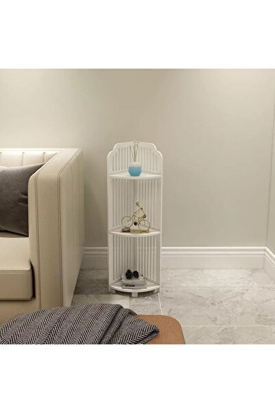 genric FFD Corner Shelf Stand - Bathroom Storage Organizer, Waterproof 3-Tier Rack for Small Spaces