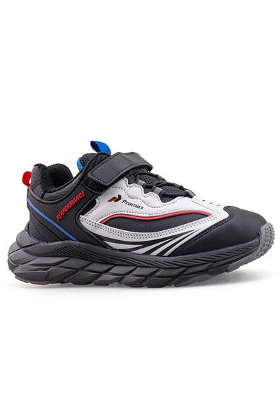 Promax 1987 Orthopedic Boy's Black/Red Water Resistant Comfortable Sneaker