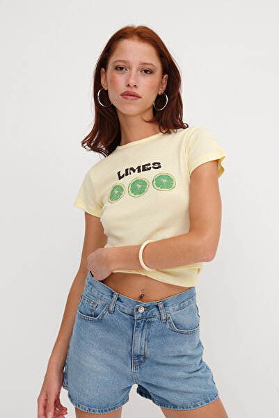 Addax Lemon Printed T-Shirt P1839