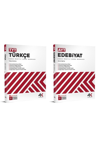 4k Yayınları 4K 2026 Tyt Türkçe + Ayt Edebiyat Konu Özetli Soru Bankası Seti ...