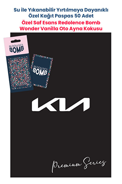 BALKAN AMBALAJ Suya Dayanıklı Kia Oto Paspas Kağıdı Siyah 50 Adet - 35x50cm v...