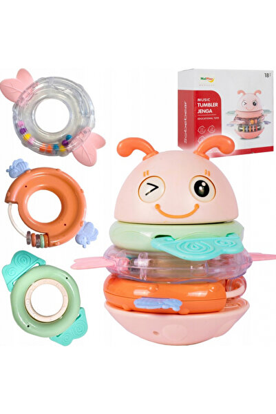 REBELS Jenga Bee – Pink/Blue with Music – Balance Game and