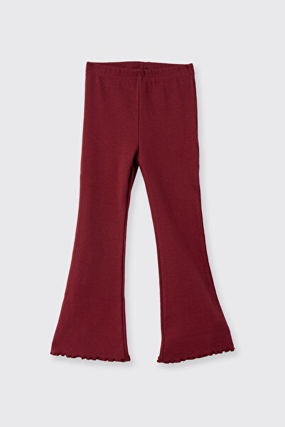 Panço Kız Çocuk Bol Parça Bordo Tayt