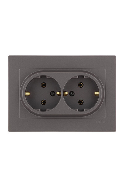 EXEN Karell Mocha İkili Topraklı Priz