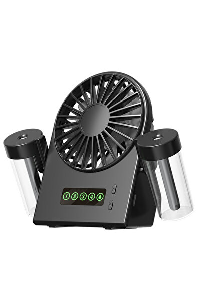 Techmaster Taşınabilir Masaüstü Su Hazneli Usb Şarjlı 4 Kademe Fan Vantilatör...