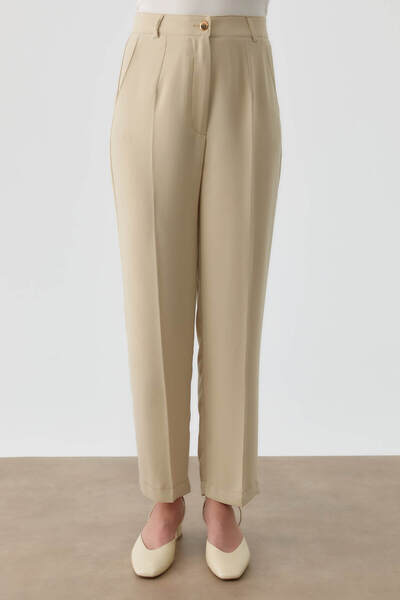 Tuğba Bol Paça Pensli Pantolon - Yeşil