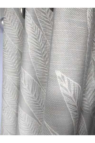 Evcimenhome Lined Rustic Curtain with Eyelets Metal Ring 170Cmx230Cm Color: Grey