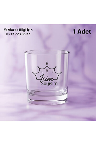 Ceymas Hediyelik Kişiye Özel İsimli Baskılı Viski Bardağı