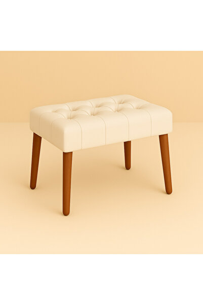 Kahraman Mobilya Aksesuarları Karmen Bench Puf - Krem