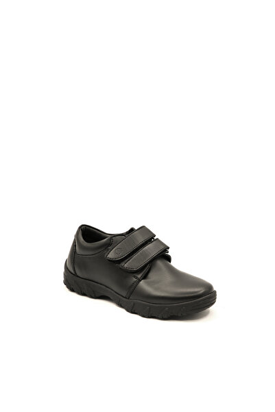 Geoomnii Black School Shoes for Boys – Easy Closure & Daily Comfort