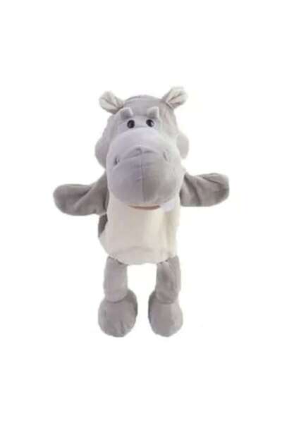 OEM Hand Puppet Hippopotamus, Grey, 30 cm