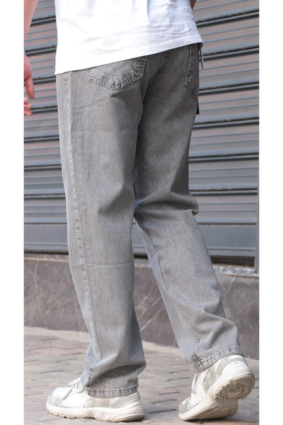 GREENPOLL Men's Baggy Loose Cut Trousers