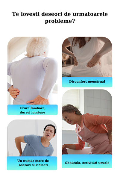 SpectrumPoint Aparat de masaj inteligent cu compresa electrica,Incalzire in talie,Centura de masaj spate,Gri