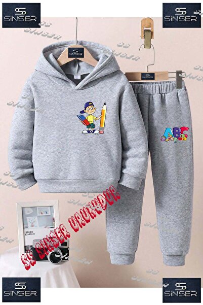 SS SİNSER Set de trening unisex pentru copii, cu hanorac imprimat special cu ...