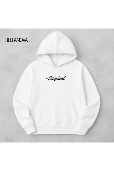 bellanova Κορυφαίας ποιότητας Unisex Φούτερ με κουκούλα και 3 κλωστές