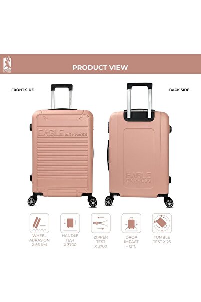 EAGLE EXPRESS Defender ABS Hard Trolley 24 inch - Baby Pink