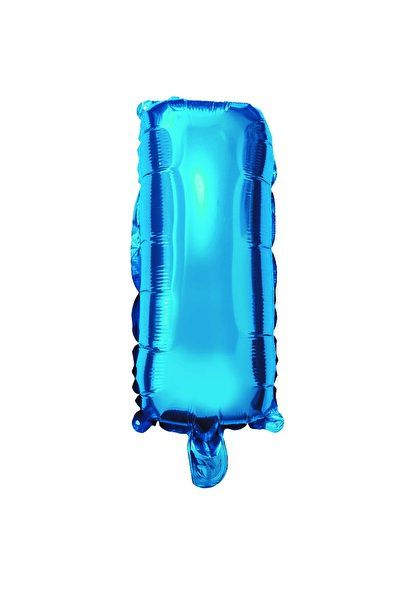 SDX Market Balon folie metalizată albastră, Mirific Party, Litera I, 40 cm