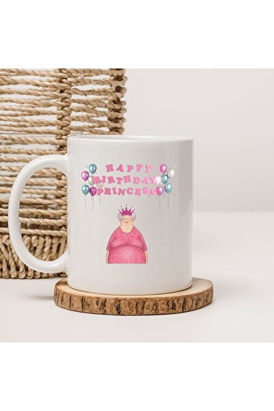 kubdekor كوب مطبوع عليه عيد ميلاد سعيد للأميرة