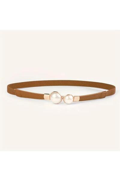 MODAM HİFA Pearl Detailed Women's Belt Dress Belt Shirt Belt Waist Belt