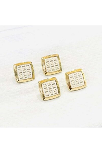 Abrar أزرار معدنية كبس للثوب السعودي الرجالي - طقم 8 قطع