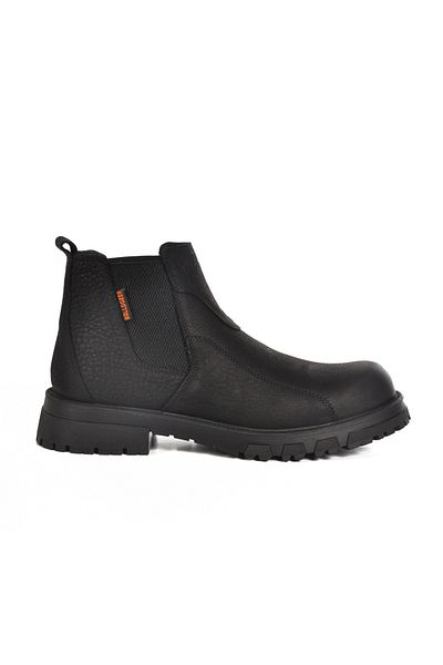 Bulldozer Black Nubuck Genuine Leather Men's Chelsea Boots 260006 m