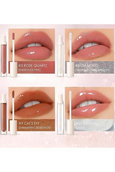 Focallure 4 قطع من أحمر الشفاه اللامع FA-153 #01 #03 #09 #06