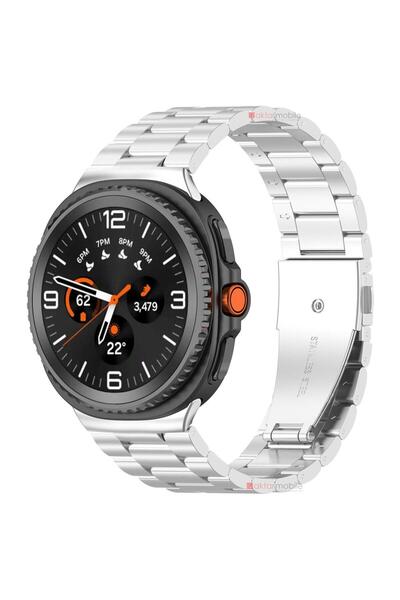 AktarMobile Galaxy Watch 8 Classic 46 mm Uyumlu Metal Kordon Premium Paslanma...