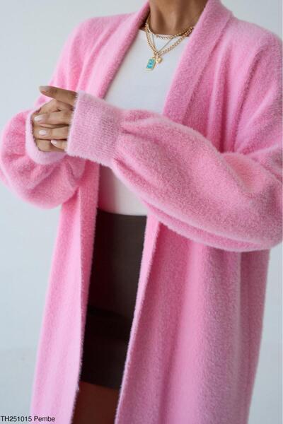 CADDELAMODA Women's Shawl Collar Bearded Long Soft Cardigan