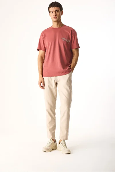 VENA Relax Crew Neck Printed Regular Fit 100% Cotton T-Shirt