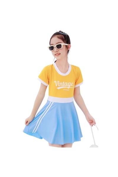 Mixbo - One-Piece Swimsuit for Kids, Yellow, 56 cm