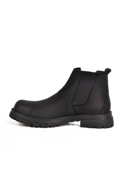 Bulldozer Black Nubuck Genuine Leather Men's Chelsea Boots 260006 m
