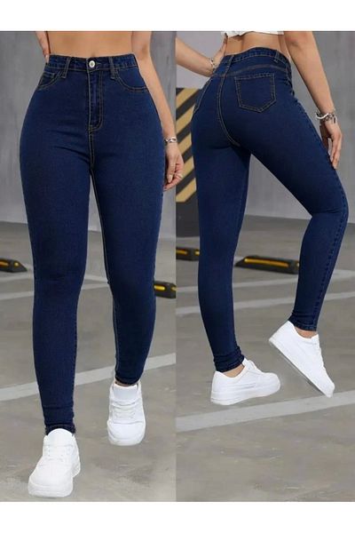 MetuCA Women's High Waist Skinny Leg Lycra Trousers