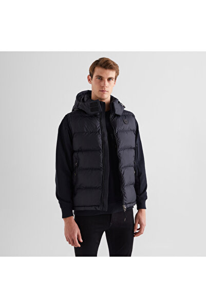 Gant Erkek Siyah Regular Fit Kapüşonlu Yelek