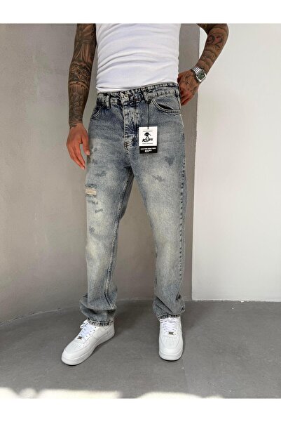 KağanKY Blugi largi cu laser lavabil